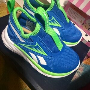 Reebok Kids Sneakers in Blue and Neon Green